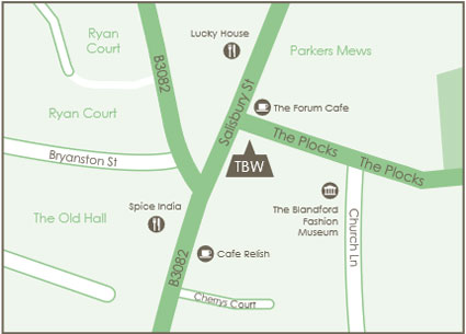 Map showing location of The Beauty Workshop